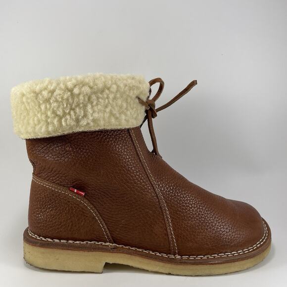Duckfeet Arhus Boots Shearling Lined Crepe Sole Leather Size 43, Mens 9.5-10 - Picture 1 of 11